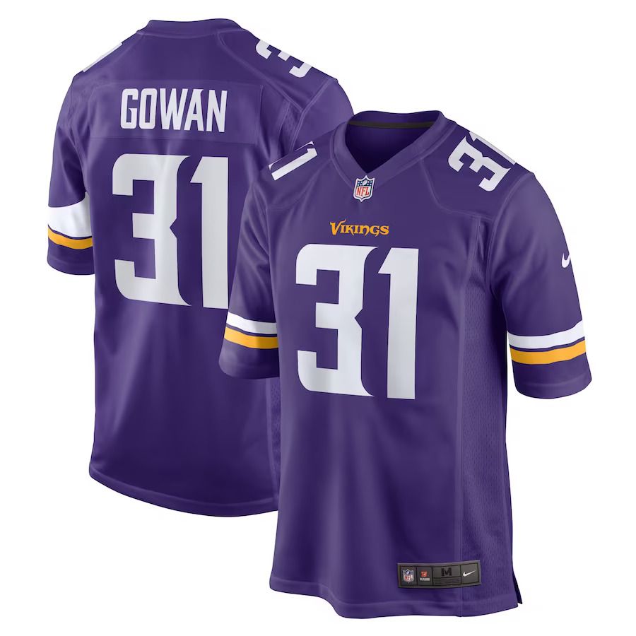 Men Minnesota Vikings #31 Tay Gowan Nike Purple Home Game Player NFL Jersey